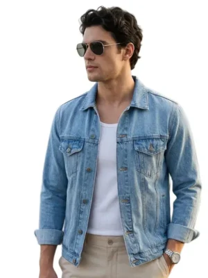 Kook N Keech Men Black Denim Jacket